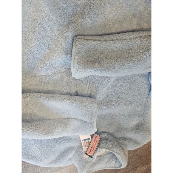 Vineyard vines quarter zip pullover womens XL baby blue sherpa new - Picture 4 of 6